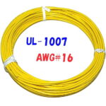 黄色 10m 切断販売 三山電線 機器配線用 耐熱ビニル電線 UL1007 定格 300V 80℃ AWG16 305m巻から切断販売 UL規格ビニル電線で一番ポピュラーな配線用電線