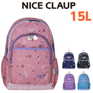 リュック キッズ 小学生 低学年 女の子/NICE CLAUP ナイスクラップ ラブバニー 15リットル nc353 リュックサック ポリエステル 総柄 かわいい 女子 人気 子供用 小学校 幼稚園 保育園 遠足 通園 可愛い 小さめ 15L ハート うさぎ 幼稚園児 デイパック