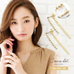 【全品送料無料⇒2月26日09:59迄】選べる ピアス イヤリング 金属アレルギー ニッケルフリー 18kコーティング チタンポスト レディース 樹脂イヤリング ノンホールピアス ピアスに見える揺れる バックキャッチ ビジュー ロングピアス【一部予約：4月上旬】