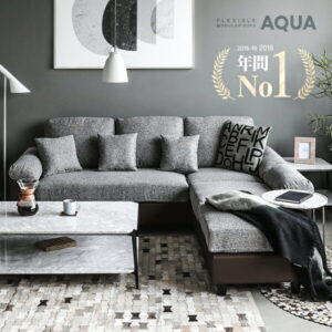 【もれなくP5倍★6/10 12:00〜25:59】 ソファー ソファ 3人掛け 送料無料 カウチソファー コーナーソファー L字型 ソファーセット ソファセット レザー 革 皮 カバーリング オットマン付き おしゃれ 北欧 三人掛け SOFA AQUA