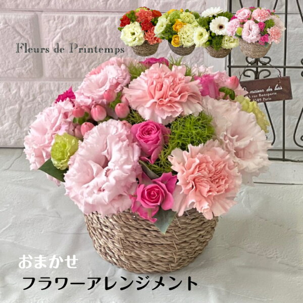 誕生日 花 ギフト フラワーアレンジメントミニ 御祝 発表会 記念日 送別会 退職祝 卒園祝 卒業祝 入学祝 かごアレンジ 女性 母 祖母 ホワイトデー 母の日 プレセント お花 出産祝い 結婚祝 開店祝ギフト プレセント カーネーション 選べる4色 おしゃれ 生花 季節の花