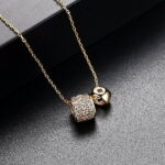 【送料無料 10日返品/3ヶ月修理保証】 プチプラ ネックレス レディース キュービックジルコニア 真鍮 ホワイト イエローゴールド 大人気 小豆 アズキチェーン カニカン 上品 小さめ 小ぶり モチーフ パイプ 37+2.5cm n18010502