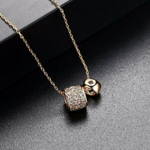 【送料無料 10日返品/3ヶ月修理保証】 プチプラ ネックレス レディース キュービックジルコニア 真鍮 ホワイト イエローゴールド 大人気 小豆 アズキチェーン カニカン 上品 小さめ 小ぶり モチーフ パイプ 37+2.5cm n18010502