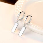 【送料無料 10日返品/3ヶ月修理保証】 プチプラ ピアス 両耳用 レディース シルバー925 フープ 人気 シルバー 石なし シンプル 揺れる ゆれる ぶら下がり 短冊 ニッケルフリー ce0086