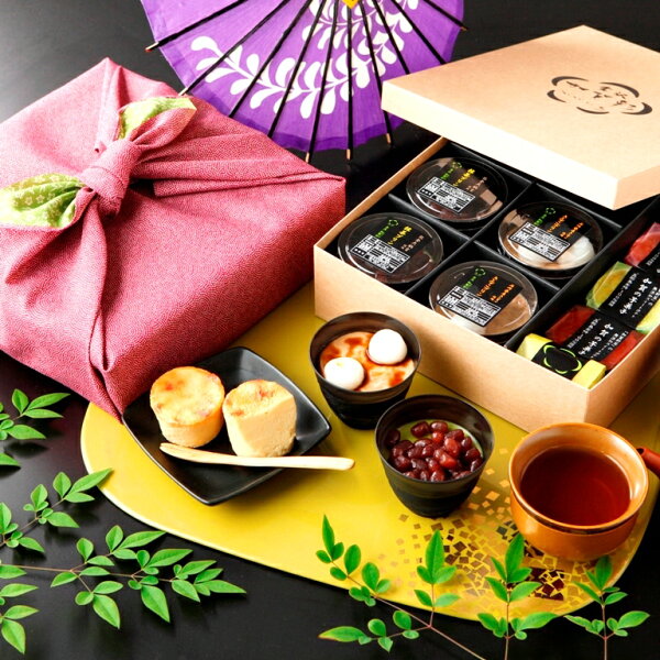 バレンタイン スイーツ ギフト 詰め合わせ 内祝い お礼 お祝い お返し 誕生日 お供え プレゼント高級風呂敷付きスイートポテト5個と加賀プリン6個のセット coolプリン 和菓子