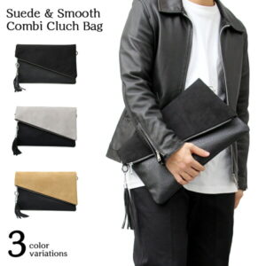 手持ちバッグ 肩掛けバッグ メンズ 紳士バッグ クラッチ ショルダー かばん お出かけ デイリー 異素材 タッセルチャーム付き おしゃれデザイン ポピュラー 黒 グレー ベージュ 秋冬 大人気