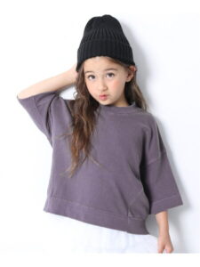 【SALE/20%OFF】devirock ピグメント加工コクーンTシャツ トップス 長袖 長そでデビロック 子供服 キッズ デビロック カットソー キッズカットソー パープル ブラウン グリーン イエロー ピンク グレー ベージュ 【RBA_E】