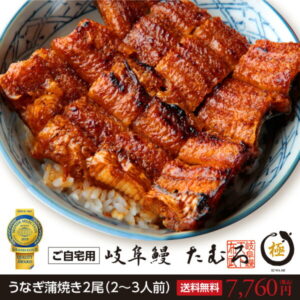 岐阜鰻たむろ極2尾 自宅用 ウナギ蒲焼き うなぎ 蒲焼き 国内産 送料無料行列の人気うなぎ屋 グルメ ウナギ 国産 海鮮 高級 魚介 母の日 ギフト お中元 お歳暮 父の日 お年賀 帰省暮