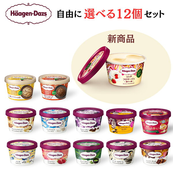 ハーゲンダッツ 選べる12個セット ミニカップ アイスクリーム ミニカップ アイスクリーム ホワイトデー 入学祝 熨斗 対応 イベントシール 内祝い 誕生日 出産祝い 詰め合わせ 詰合せ 快気祝い 退職祝い