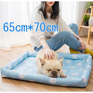 ペットベッド 犬のベッド 夏用 猫ベット 夏 夏用ベッド 犬 猫 ひんやり 可愛い ペット用クールソファ ベッド 角型 XLサイズ 65cm*70cm 大型犬 中型犬
